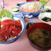 ピンまぐろ丼とネギトロ丼（笑）