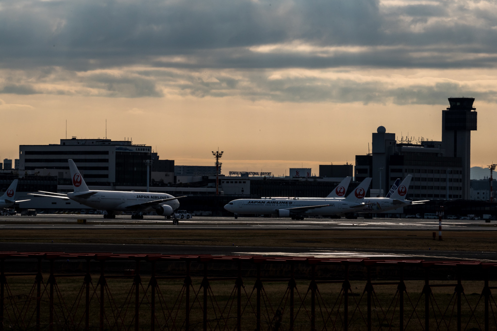 朝の大阪空港