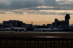 朝の大阪空港
