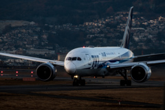 穏やかな夕暮れ　「Boeing 787 Dreamliner」