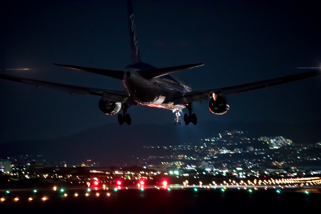 夜の千里川　