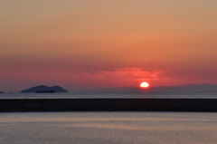 元旦の夕焼け