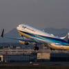 空港の夕暮れ