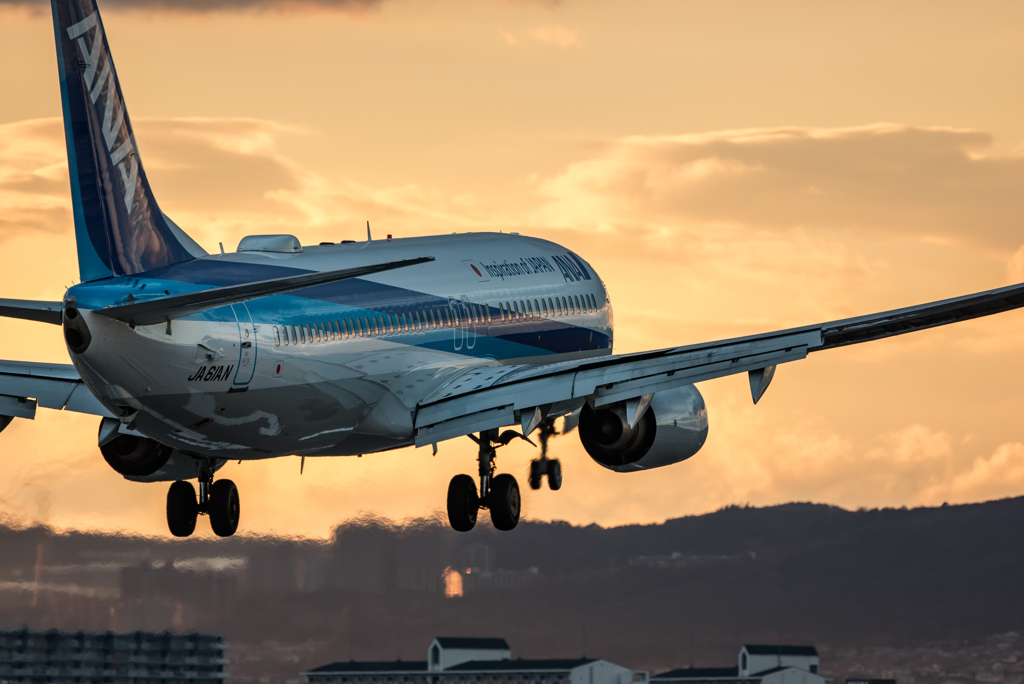 夕暮れのひと時。。　「Boeing 737-800」