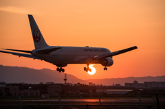 沈む夕日を見ながら^^