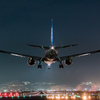 Night arrival flight　「Boeing 777-200」