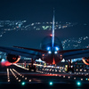 Night runway　「Boeing 787 Dreamliner」