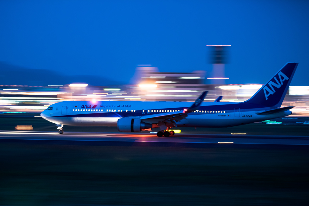 767 流し撮り