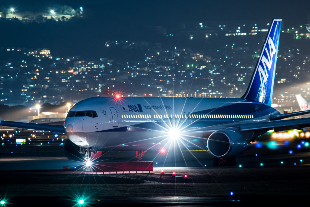 夜の輝き。　「Boeing 767」