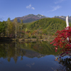 まいめの池と乗鞍岳