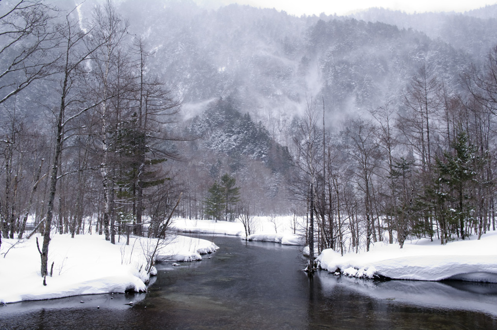 田代池　冬景色