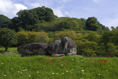 石舞台と彼岸花