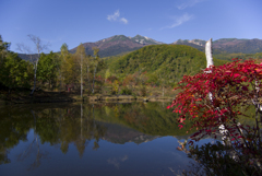 まいめの池と乗鞍岳