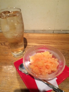 ハイボール&グレープフルーツのグラニータ カンパリ掛け