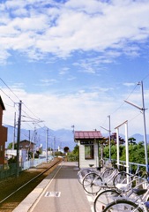 ローカル線の駅で_フィルムにて