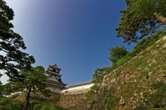 快晴の高知城