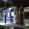 express train at night stop