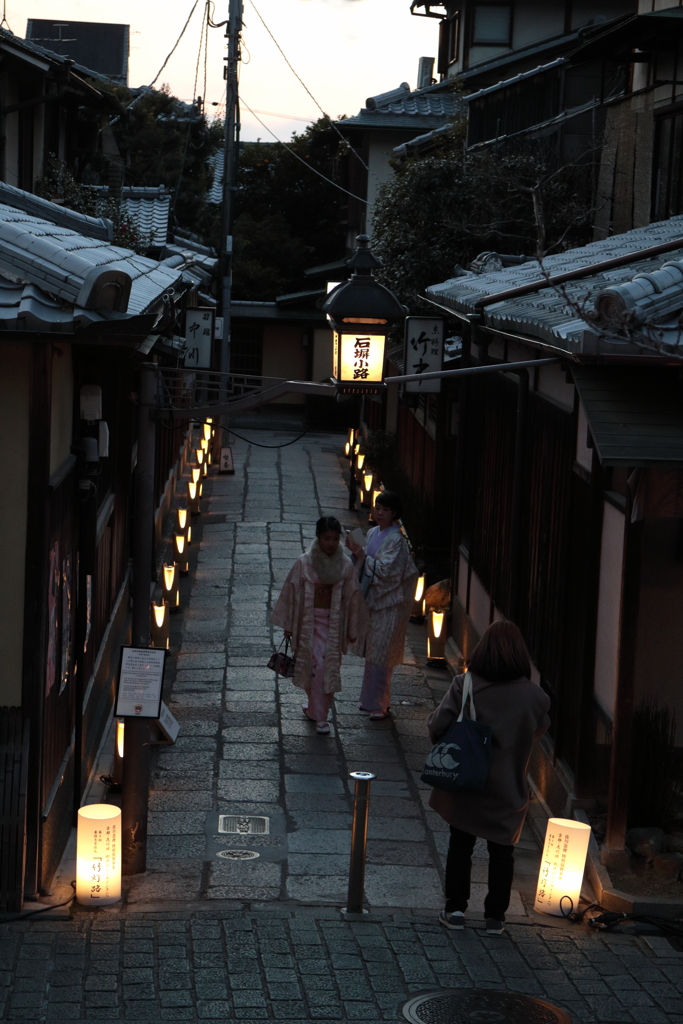 京の夕暮れ