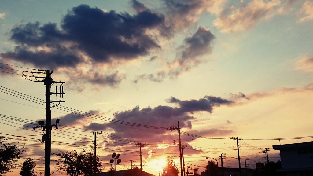 夕焼け見ながら