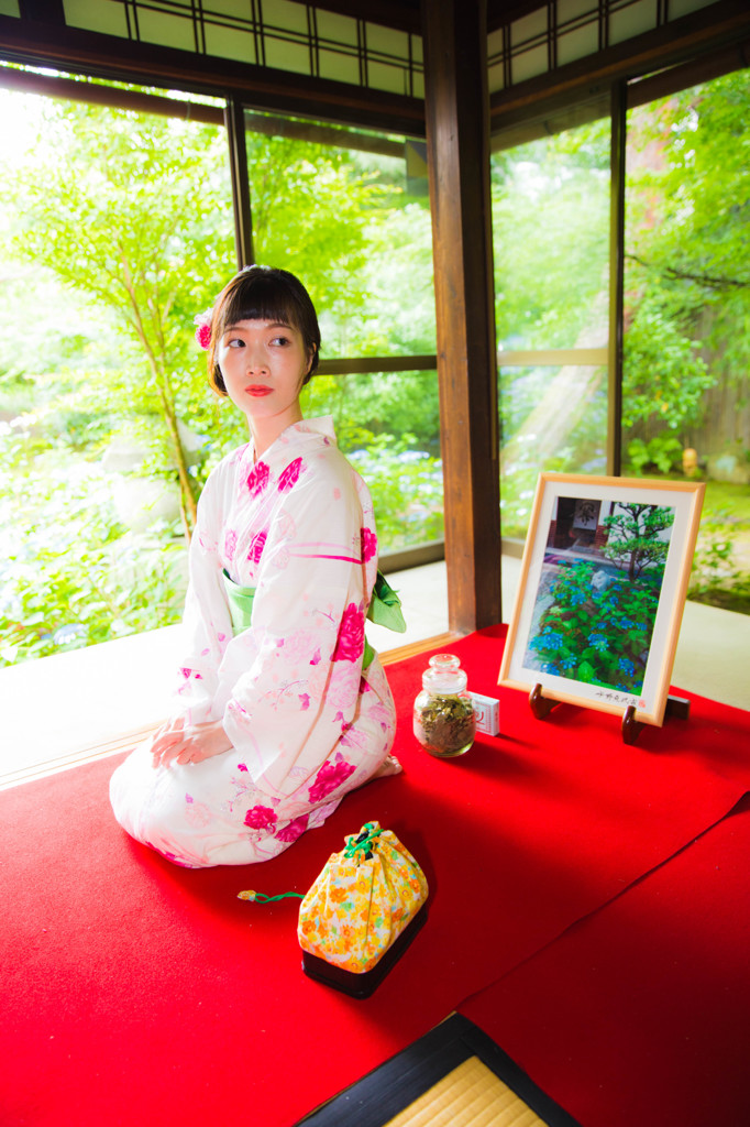 屋敷に雨宿り