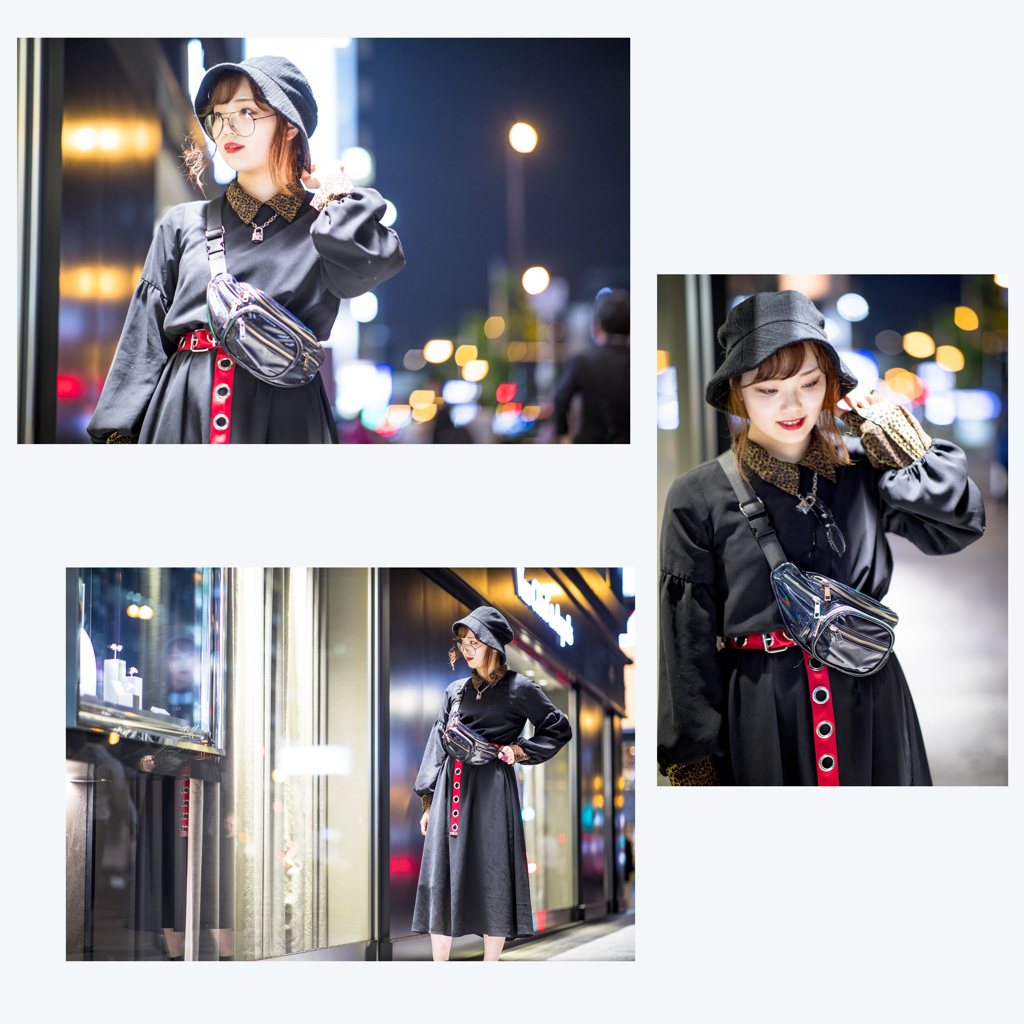 「スナップフォト2018 no.11 : 個性系全身ブラックのオシャレ女子」2
