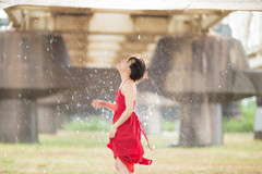 「急に台風来ちゃった、ずぶ濡れポートレート」4