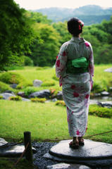 緑に包まれながら