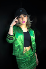 fashion -green x black-