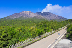 溶岩源と桜島