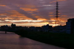 梅雨明けの夕焼け