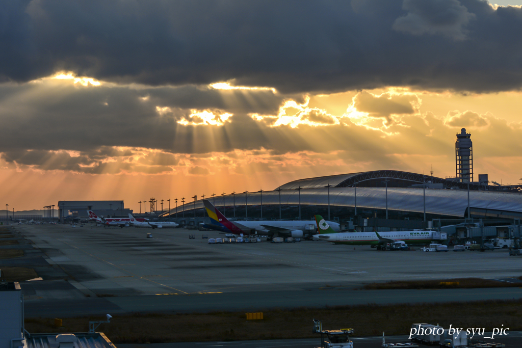 関空 夕景