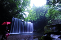 雨模様で水量増。