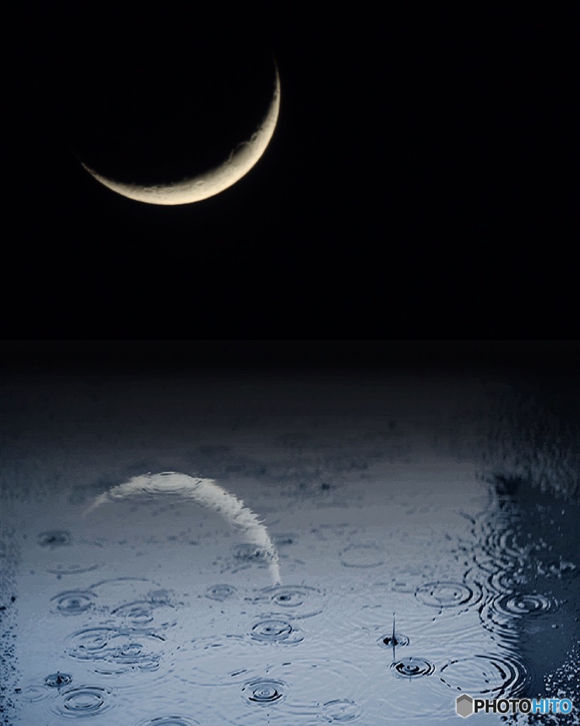 月夜の雨