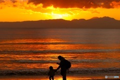 湘南、江ノ島の夕陽3