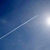 冬の青空、飛行機雲（3/1T）