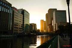 夜に続くオフィス街①・夕刻