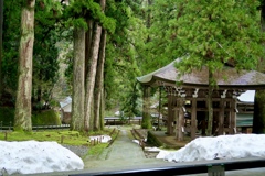 鐘撞堂と杉並木