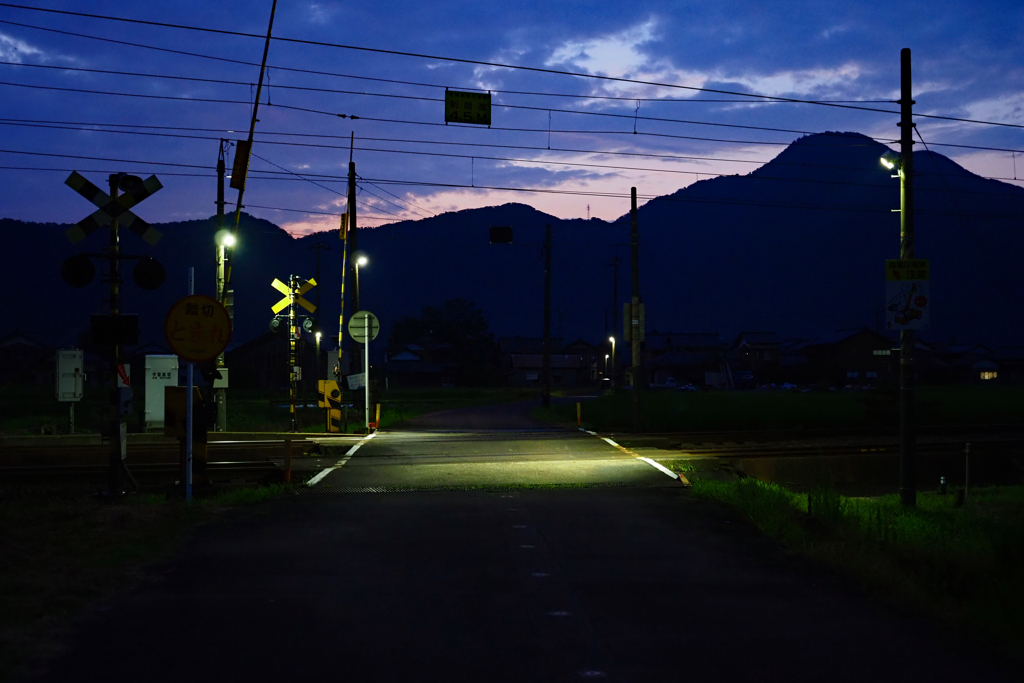 虫の音だけ、聞こえる