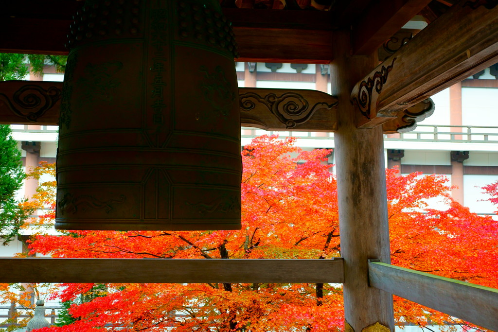 お堂の紅葉