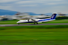 少し流して。飛行機