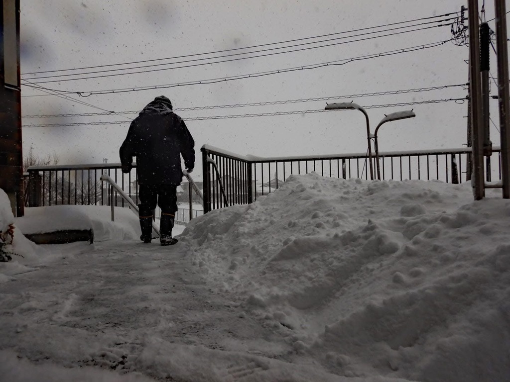 朝一番の雪掻き