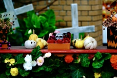 ハロウィンの飾り付け