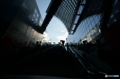 京都駅の上
