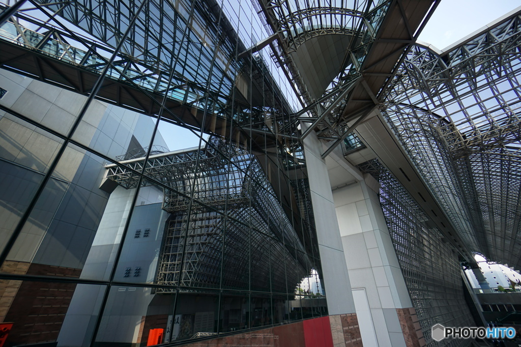 京都駅の上