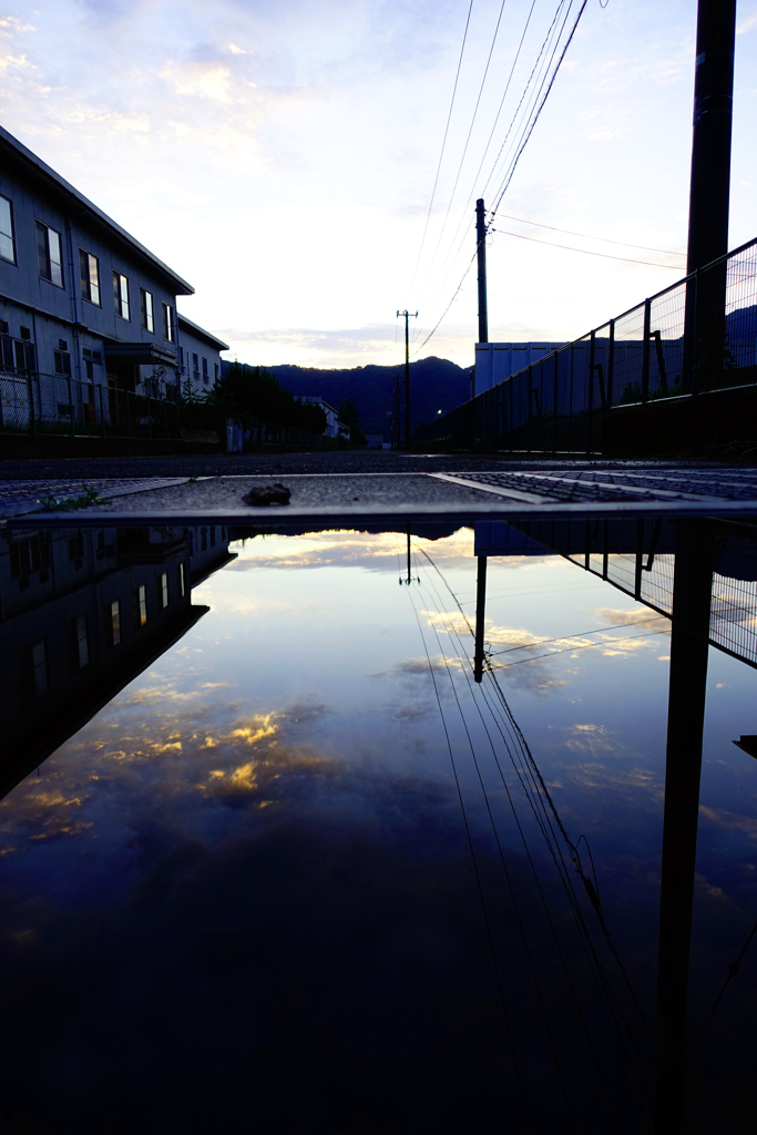 水たまりの空