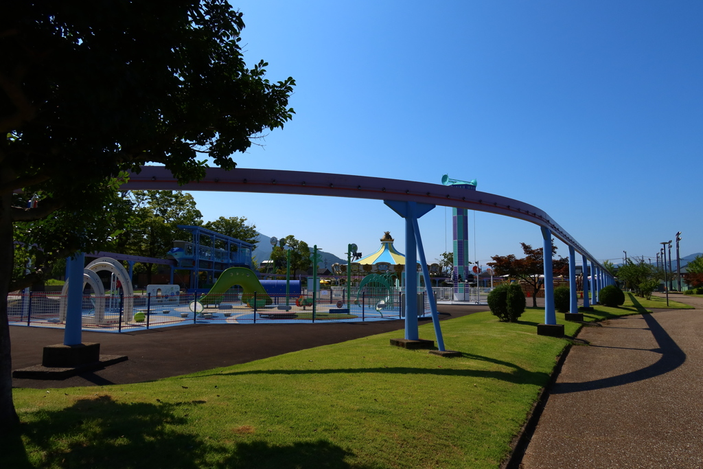 真夏の遊園地