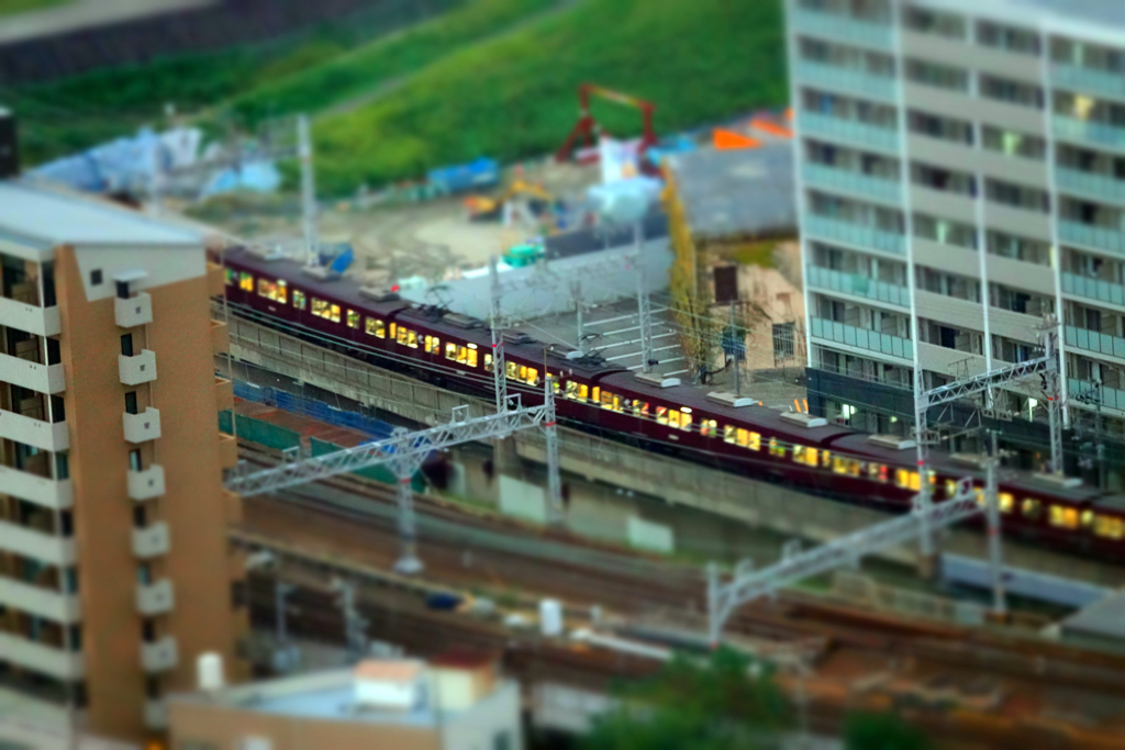 電車が見えた
