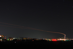 離陸。空に向かって
