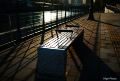 夕暮れベンチ