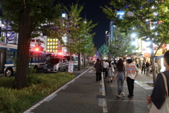 沢山の警察車輌